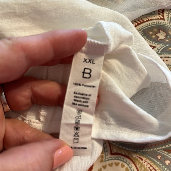 White cotton dot shift dress XXL nwot - Picture 9 of 9